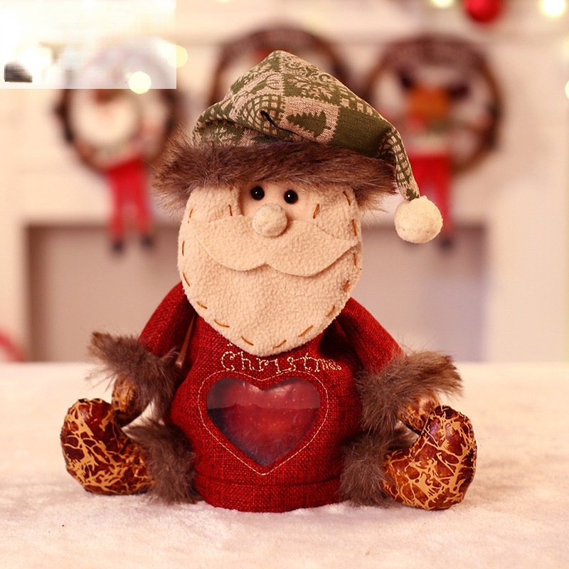 Linen Satan Claus Christmas Eve Peaceful Fruit Bag