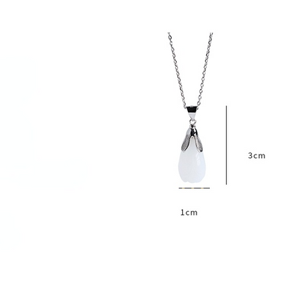 Elegant Sterling Sliver Nephrite Necklace for Mother's Gift