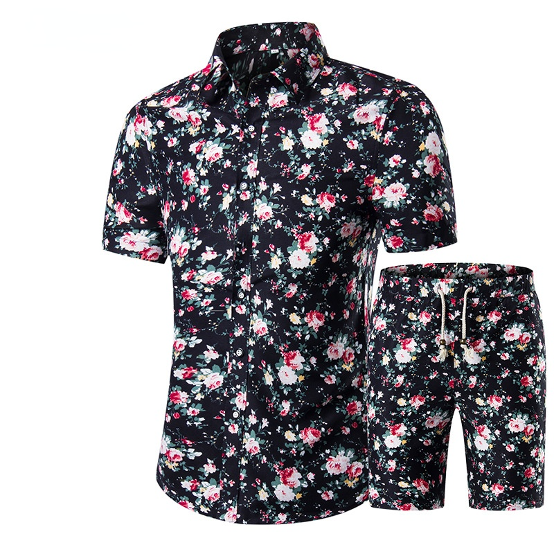 Summer Plus Sizes Short Sleeves T Shirts and Pants Sets for Men