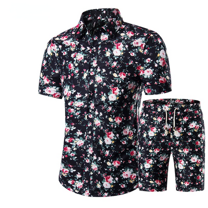 Summer Plus Sizes Short Sleeves T Shirts and Pants Sets for Men