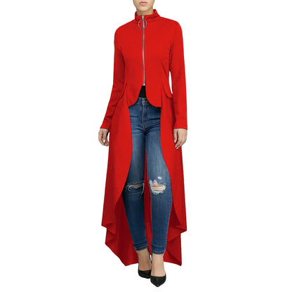Casual Zipper Irregular Zipper Long Dresses