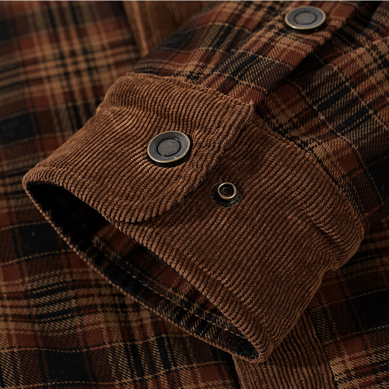 Casual Velvet Men's Warm Shirts Coat