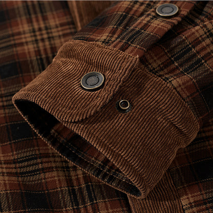 Casual Velvet Men's Warm Shirts Coat