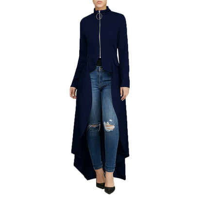 Casual Zipper Irregular Zipper Long Dresses
