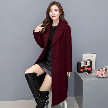 Fashion Women Winter Long Overcoat