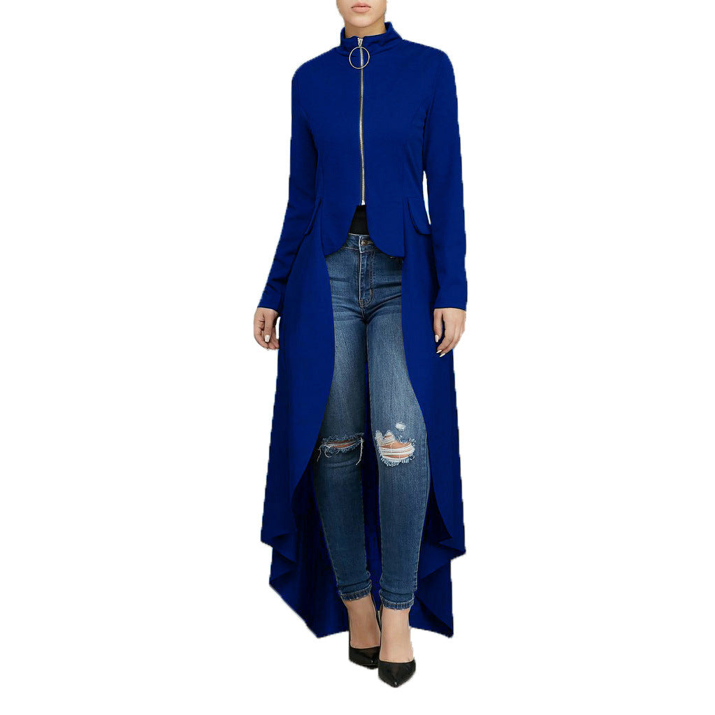 Casual Zipper Irregular Zipper Long Dresses