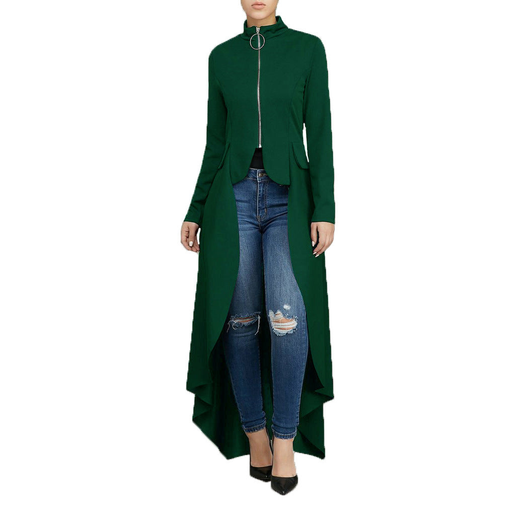 Casual Zipper Irregular Zipper Long Dresses