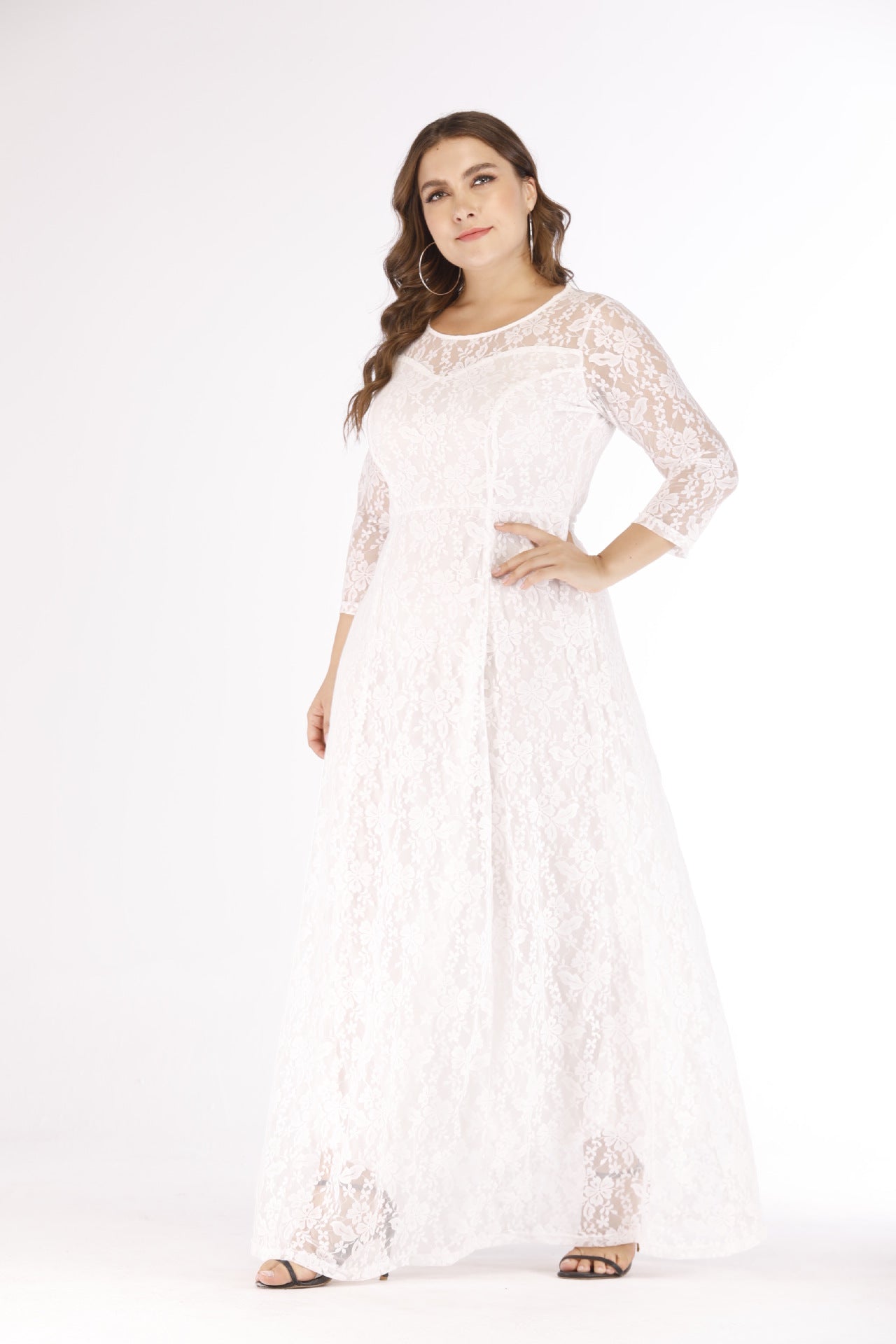 Plus Sizes Lace Evening Party Dresses for Women