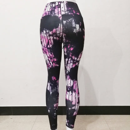 Sexy Abstract Striped High Waist Yoga Leggings