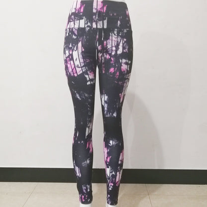 Sexy Abstract Striped High Waist Yoga Leggings