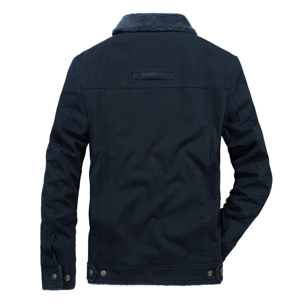 Winter Turnover Collar Warm Thicken Men's Outerwear