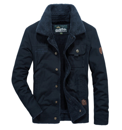 Winter Turnover Collar Warm Thicken Men's Outerwear