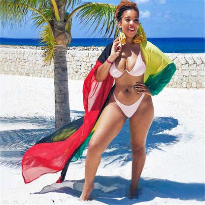 Colorful Chiffon Bikini Cover Up Dresses for Women