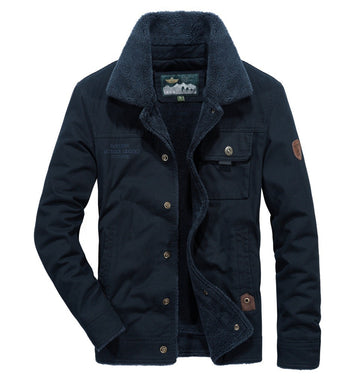 Winter Turnover Collar Warm Thicken Men's Outerwear