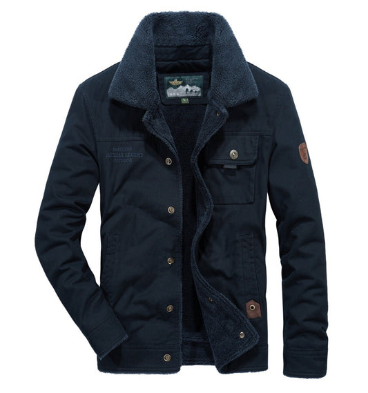 Winter Turnover Collar Warm Thicken Men's Outerwear