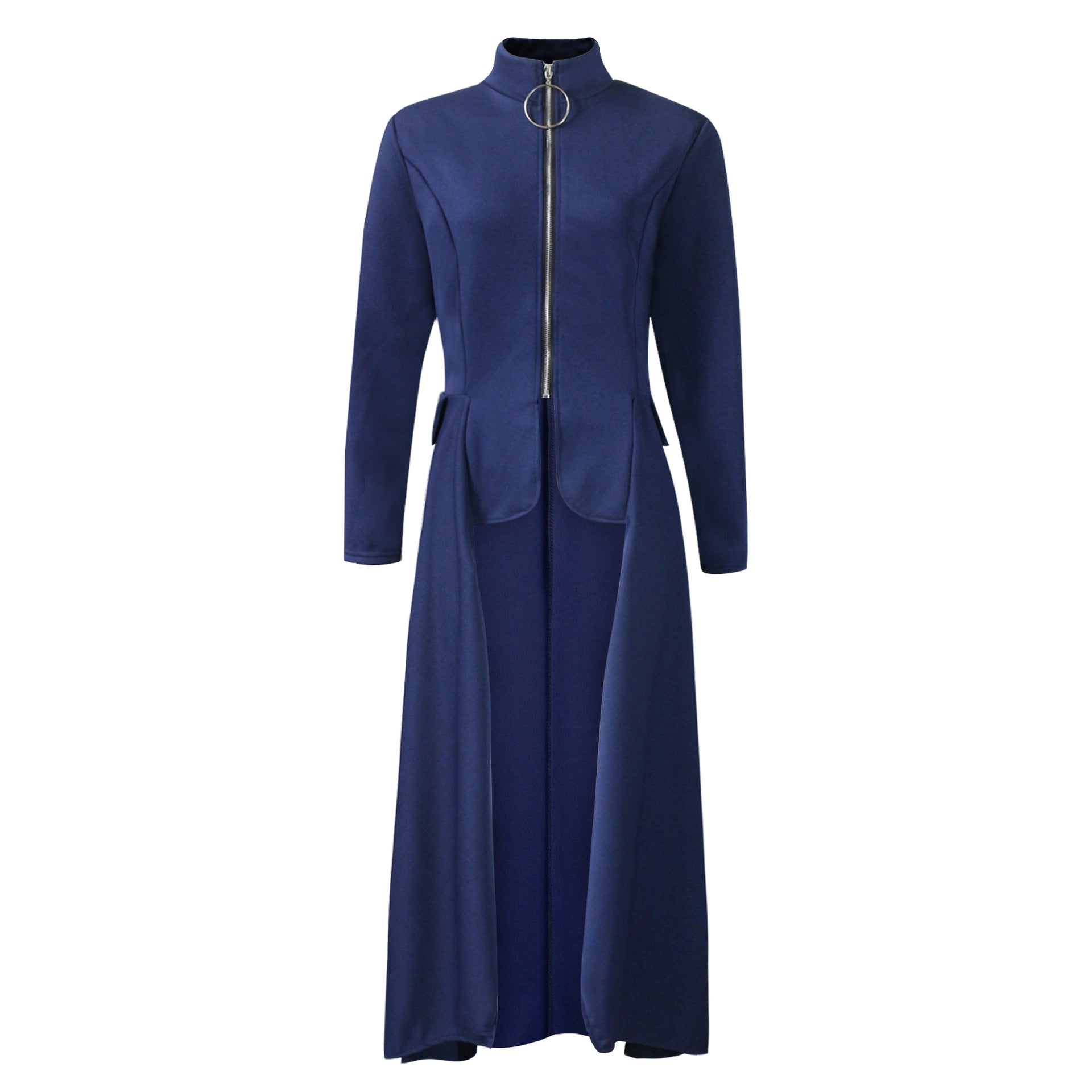 Casual Zipper Irregular Zipper Long Dresses