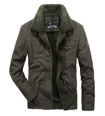 Winter Turnover Collar Warm Thicken Men's Outerwear