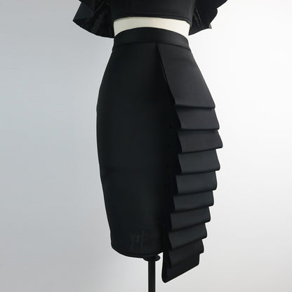 Designed Sexy Strapless Tops and Skirts Sets