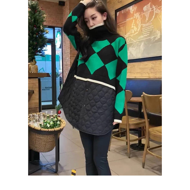 Women High Neck Winter Pullover Coat Sweaters