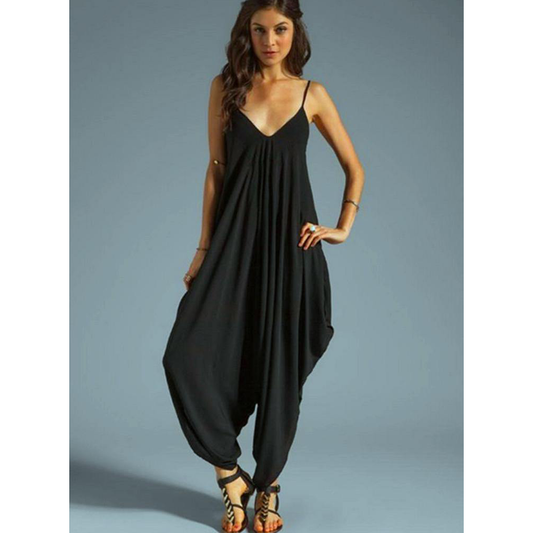 Women Sexy V-neck Casual Jumpsuits-STYLEGOING