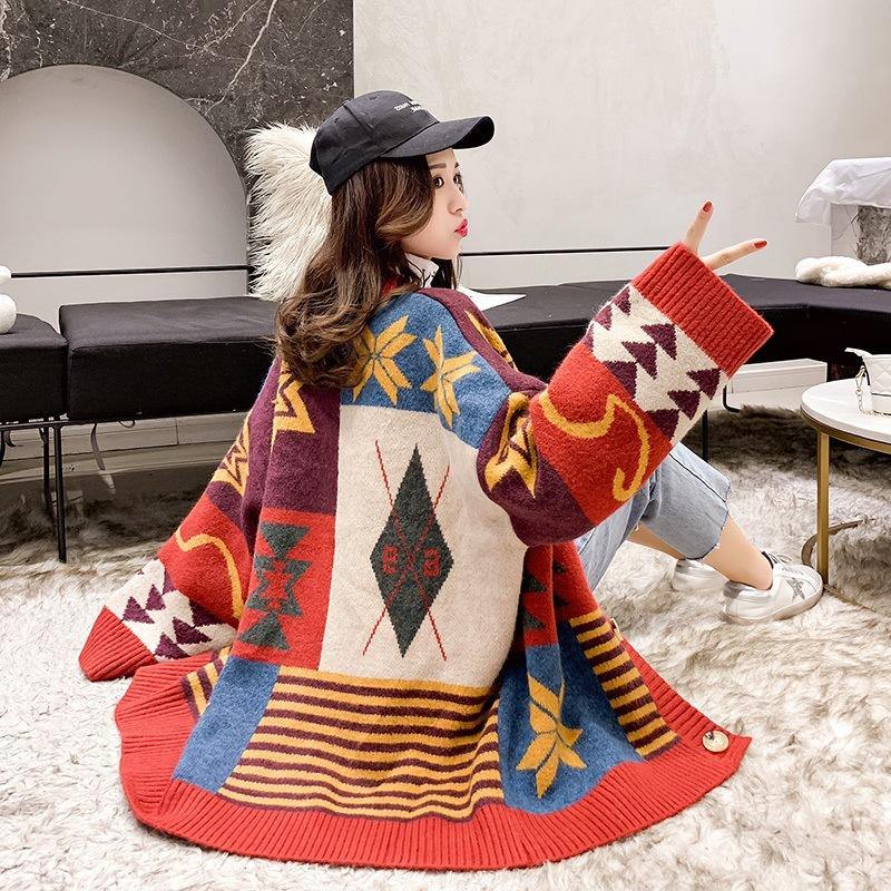 Women Loose Cardigan Sweaters-STYLEGOING