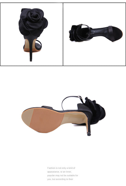 Sexy Flower Design High Heels Night Party Sandals