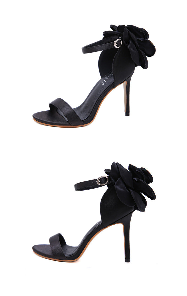Sexy Flower Design High Heels Night Party Sandals