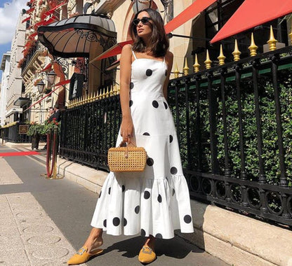 Sexy Strapless Dot Print Dresses-STYLEGOING