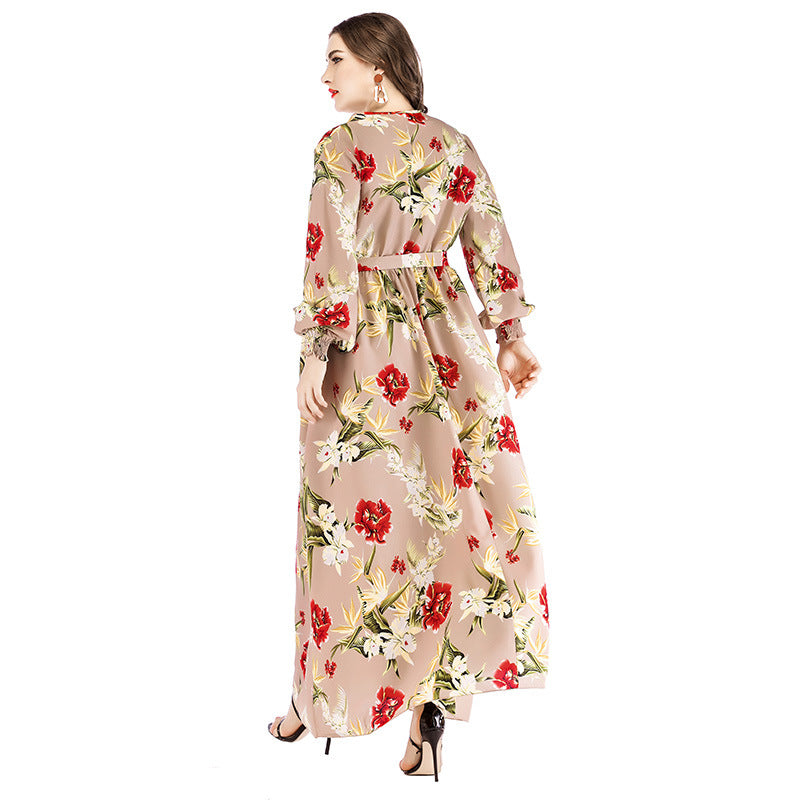Summer Plus Sizes Dresses Floral Print