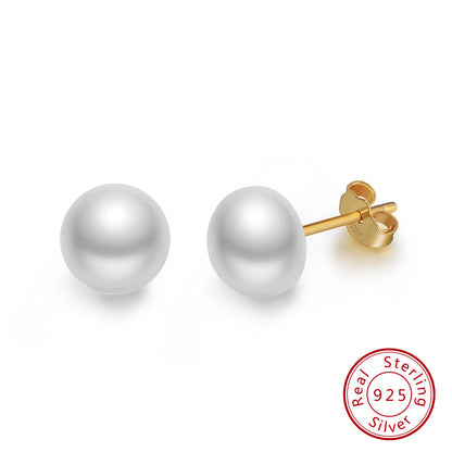 Fresh Water Pearl Sterling Silver Studs for Women