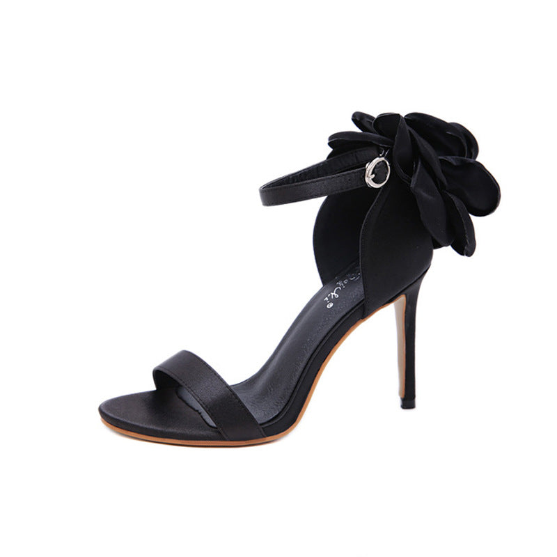 Sexy Flower Design High Heels Night Party Sandals