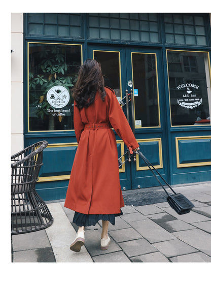 Vintage Long Fall Overcoat for Women