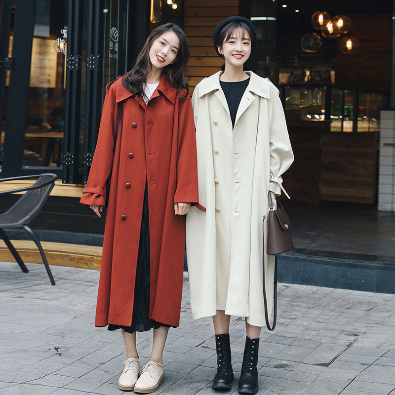 Vintage Long Fall Overcoat for Women