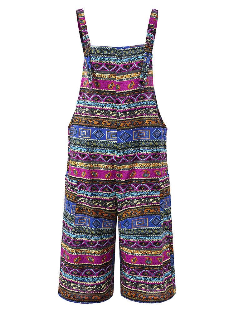 Leisure Summer Linen Plus Sizes Jumpsuits-STYLEGOING
