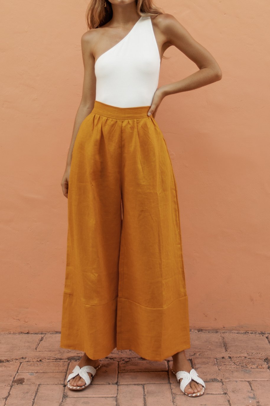 Women Linen Loose Casual Pants-STYLEGOING