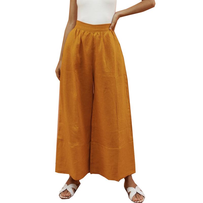 Women Linen Loose Casual Pants-STYLEGOING