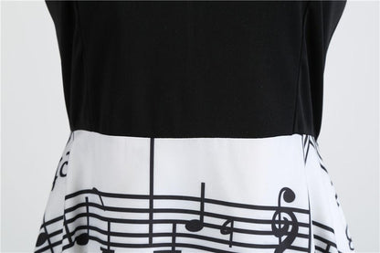 Summer Women Musical Not Sleeveless Dresses-STYLEGOING