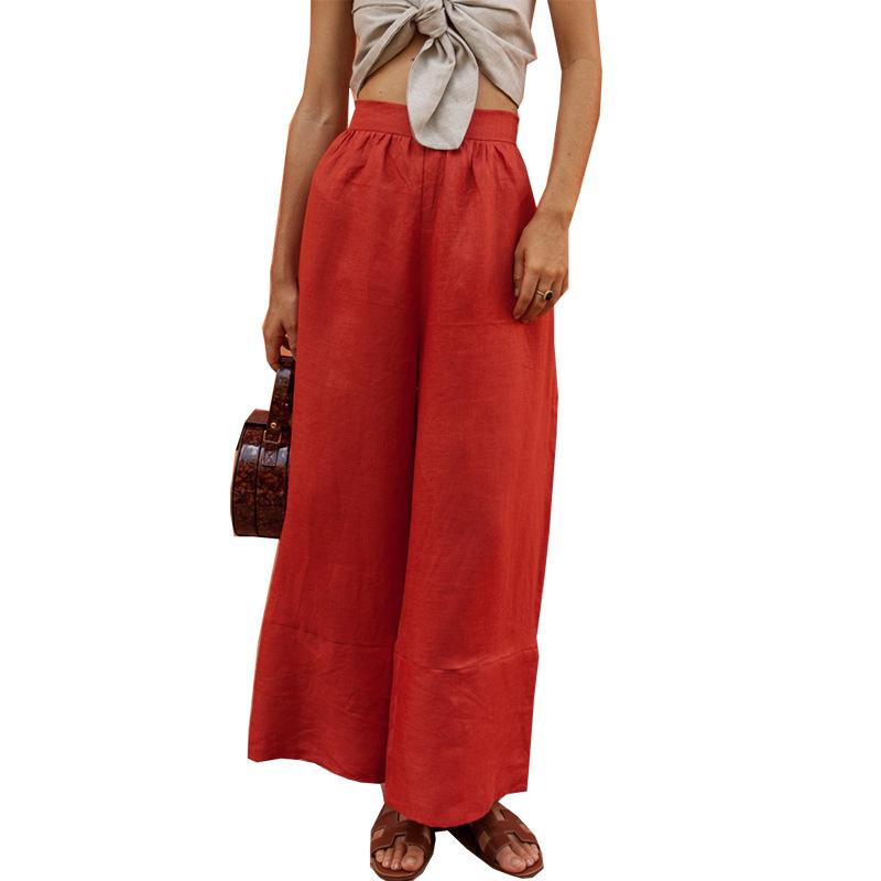 Women Linen Loose Casual Pants-STYLEGOING
