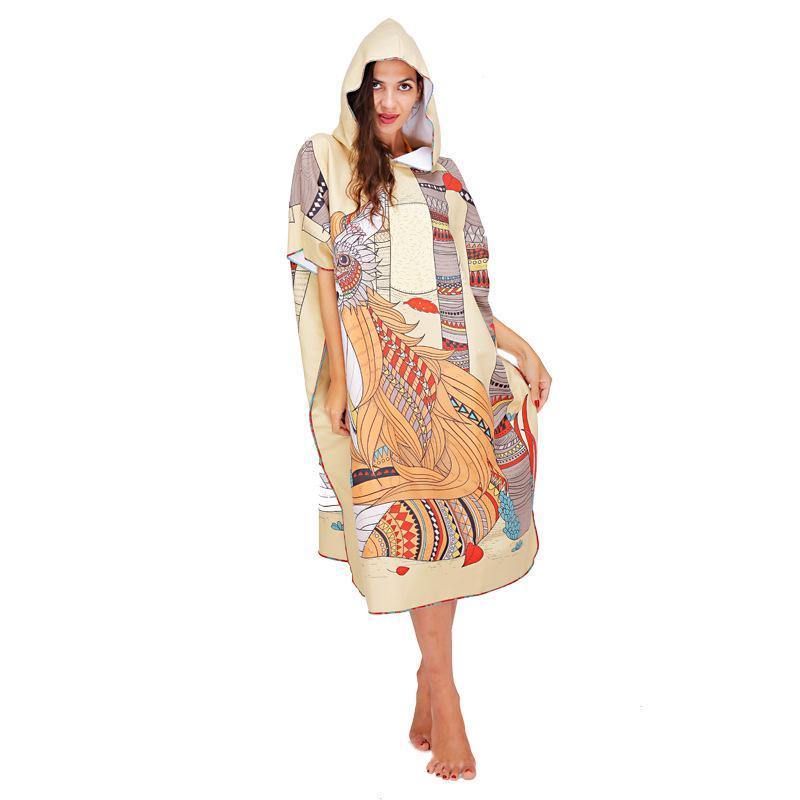 Fashion Fast Drying Cloak Adult Beach Towel-STYLEGOING
