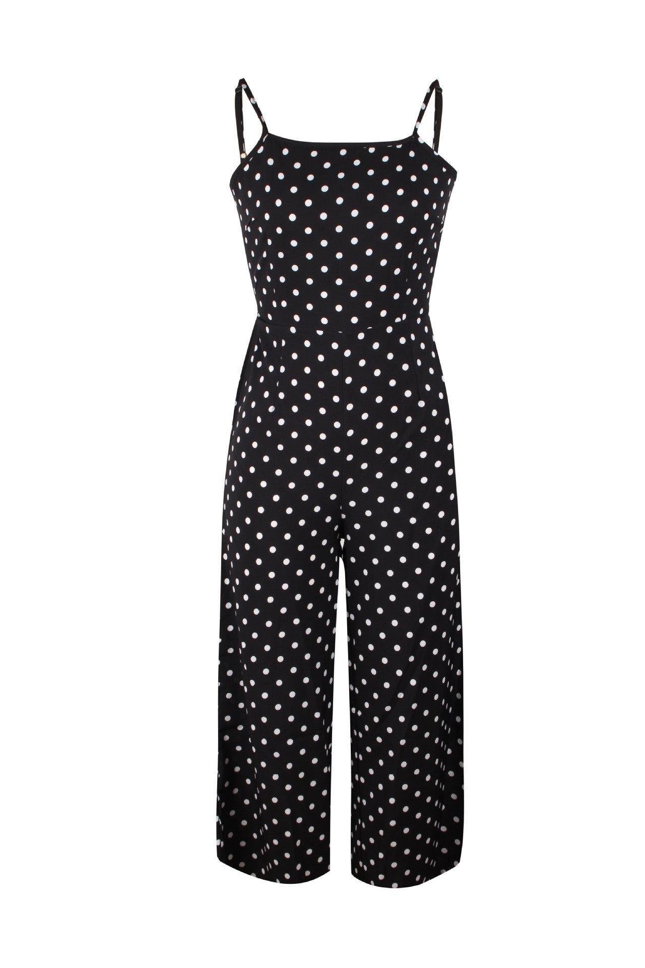Women Dot Print Summer Jumpsuits-STYLEGOING