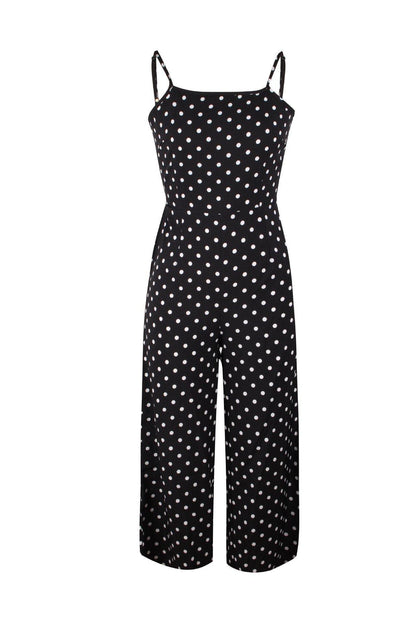 Women Dot Print Summer Jumpsuits-STYLEGOING