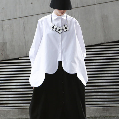 Casual Irregular Women Long Sleeves Shirts