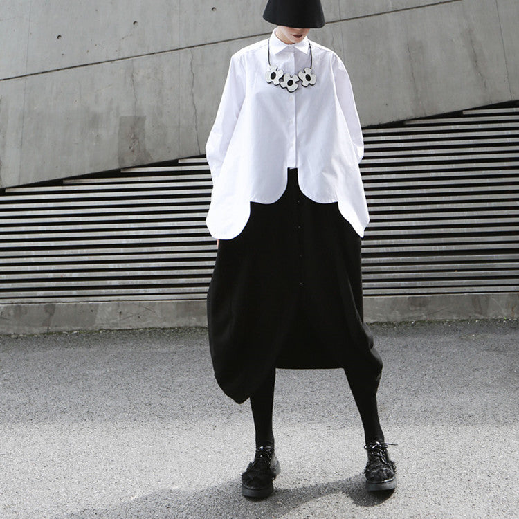 Casual Irregular Women Long Sleeves Shirts