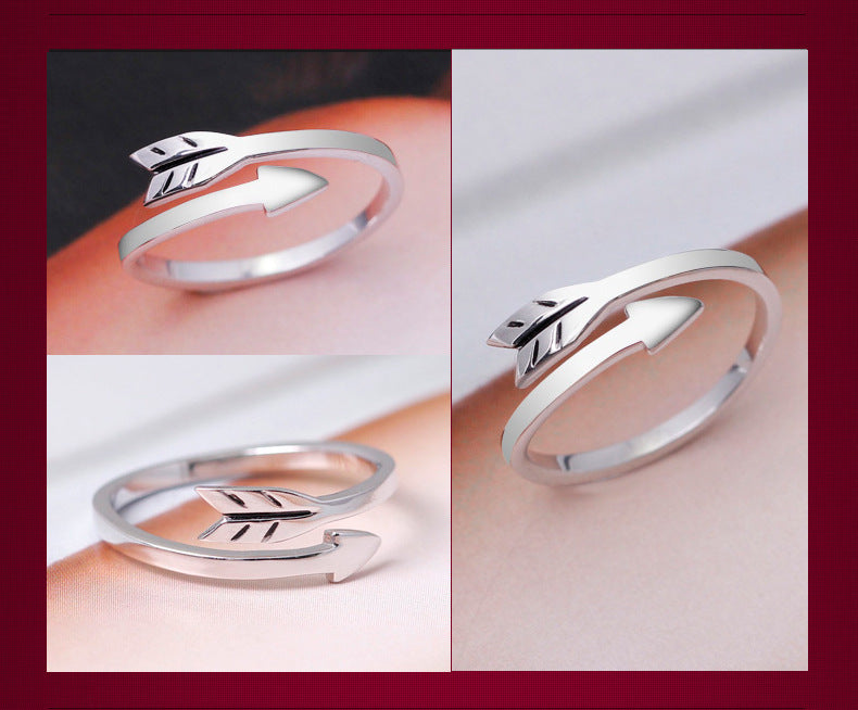 The Arrow of Love Sterling Silver Couple Rings