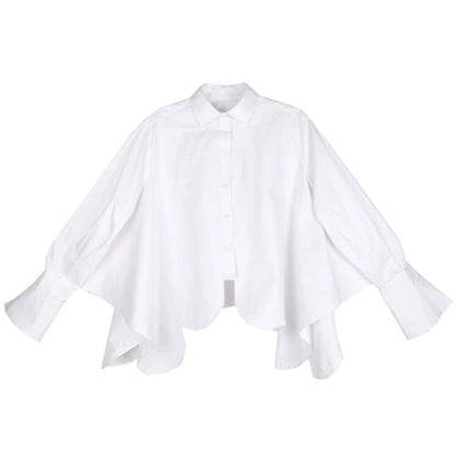 Casual Irregular Women Long Sleeves Shirts