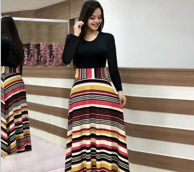 Elegant Plus Sizes Floral Print Plus Sizes Long Dresses