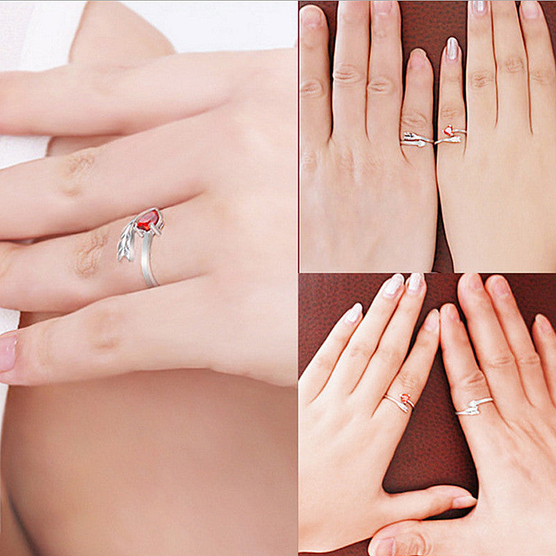 The Arrow of Love Sterling Silver Couple Rings