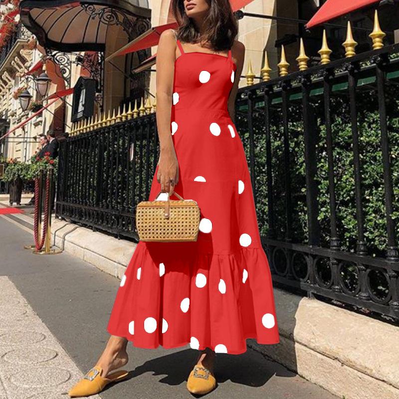 Sexy Strapless Dot Print Dresses-STYLEGOING
