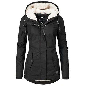 Casual Women Velvet Cotton Overcoat for Winter