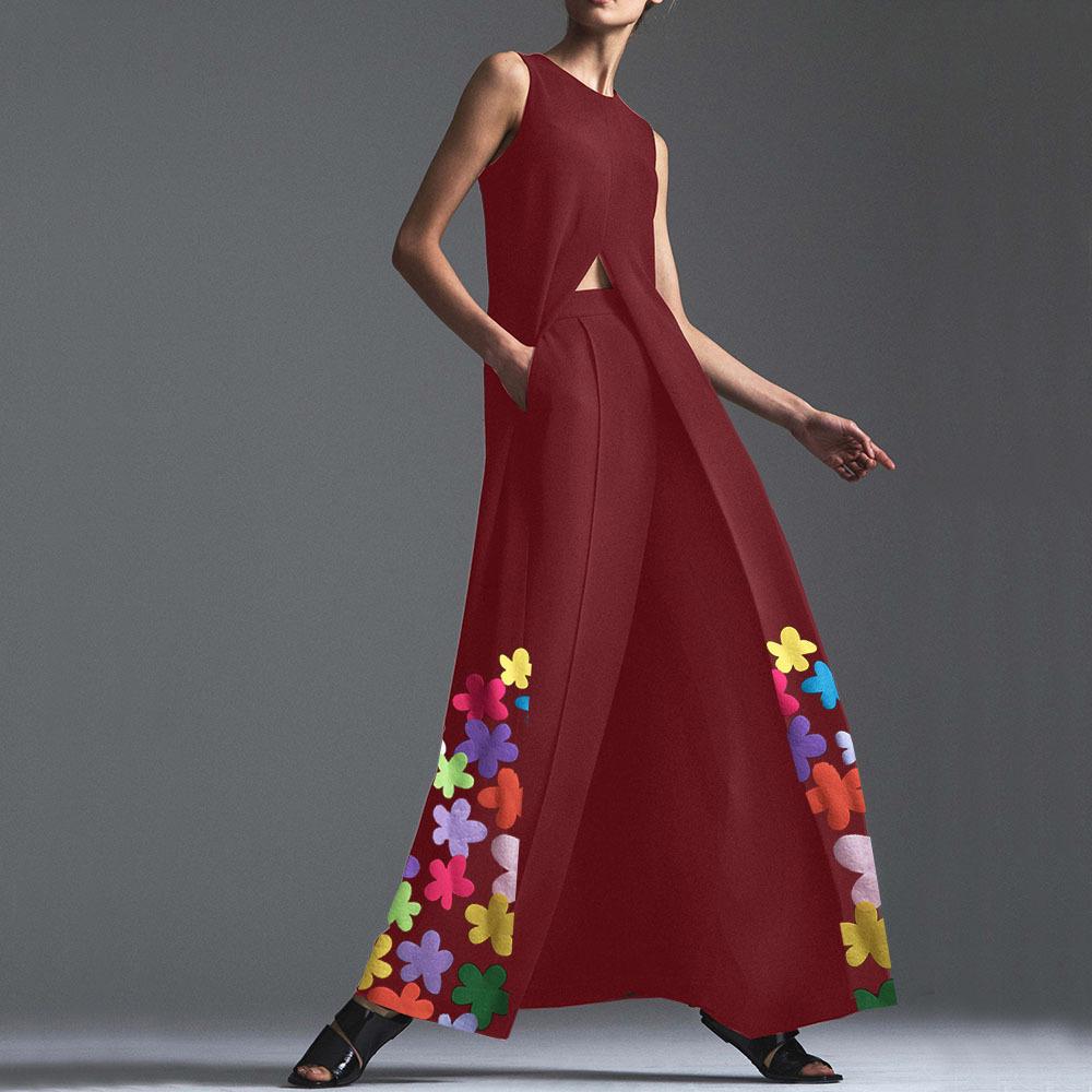 Classy Foral Print Long Dresses-STYLEGOING